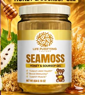 Sea Moss Honey and Soursop Gel jar